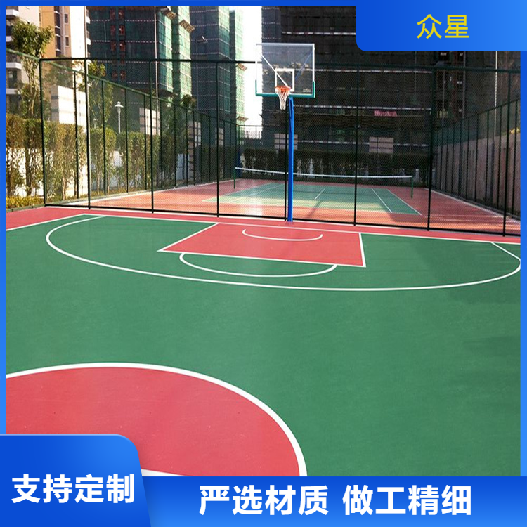 上饶市塑胶地坪篮球场硅PU - 厂家